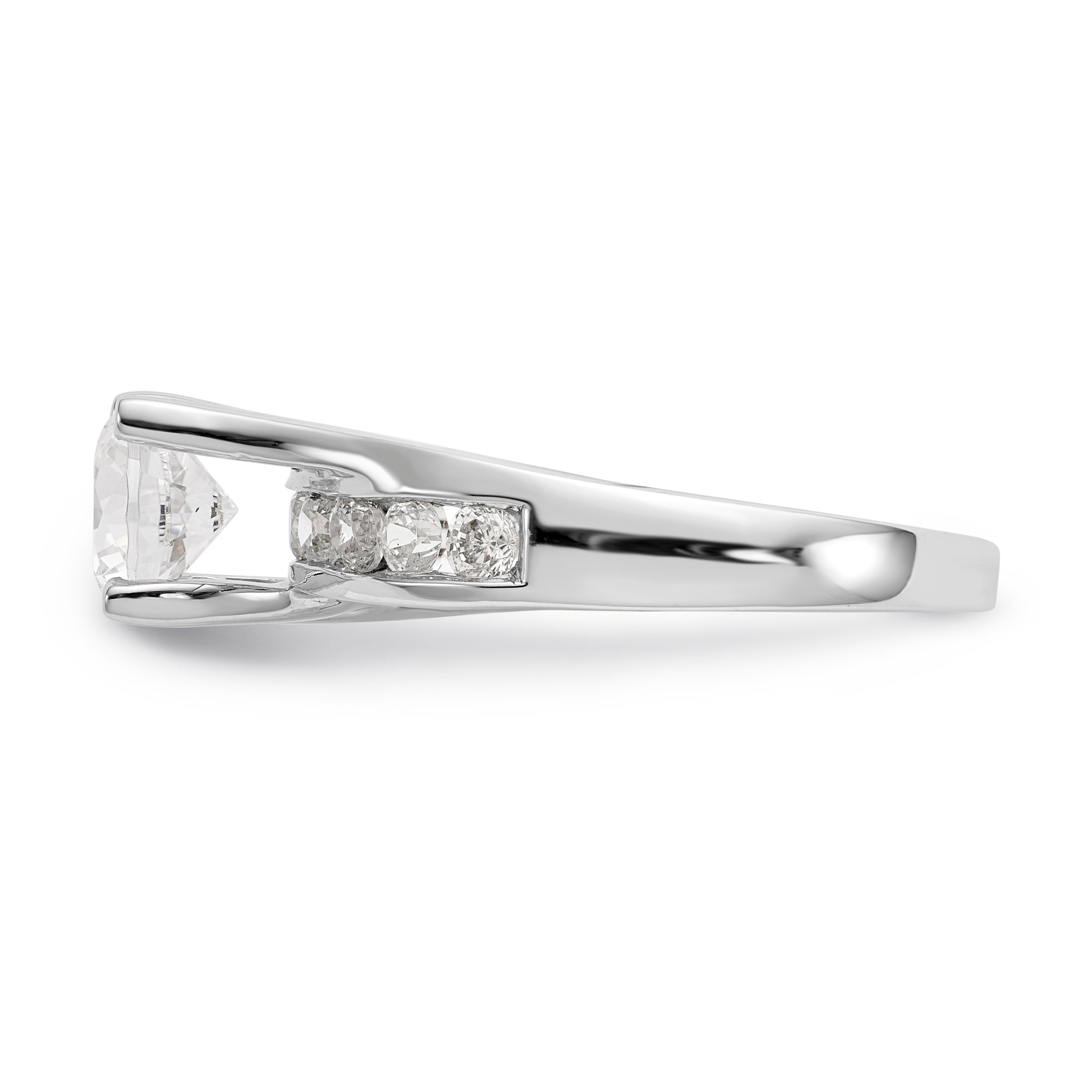 Verlobungsring aus 14K Weißgold mit simuliertem Diamanten