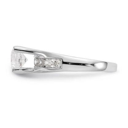 Verlobungsring aus 14K Weißgold mit simuliertem Diamanten