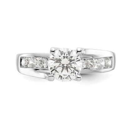Verlobungsring aus 14K Weißgold mit simuliertem Diamanten