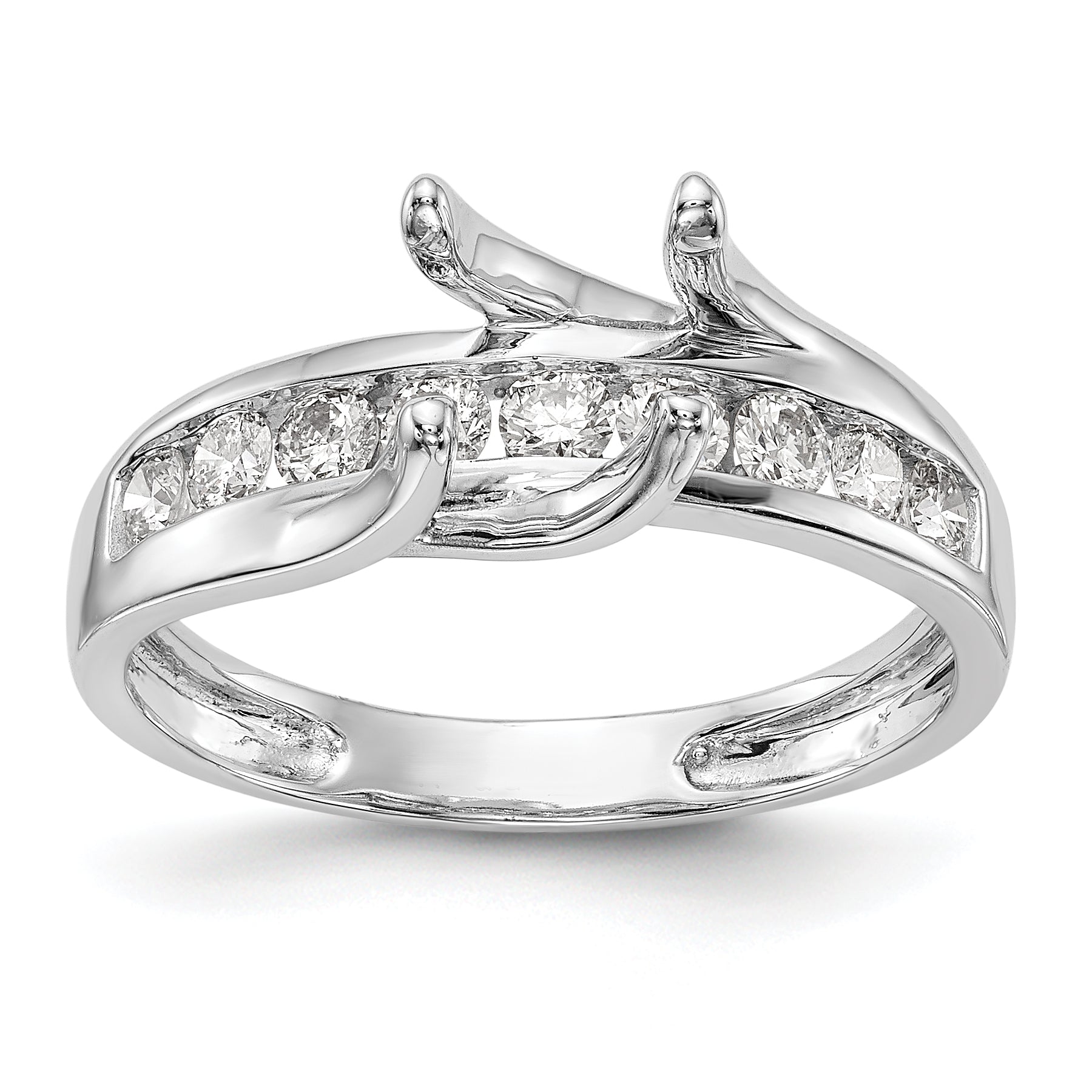 Verlobungsring aus 14K Weißgold mit simuliertem Diamanten