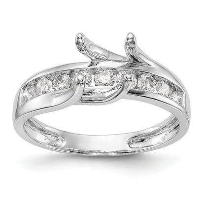 Verlobungsring aus 14K Weißgold mit simuliertem Diamanten