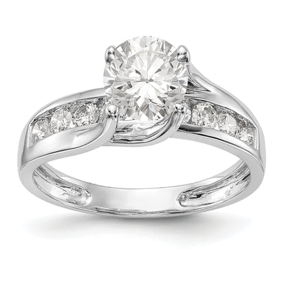 Verlobungsring aus 14K Weißgold mit simuliertem Diamanten