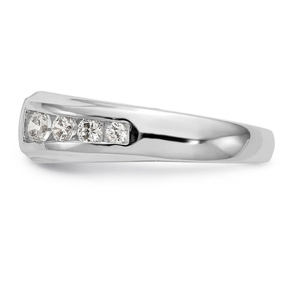 14K Weißgold Diamant-Verlobungsring mit Krappenfassung