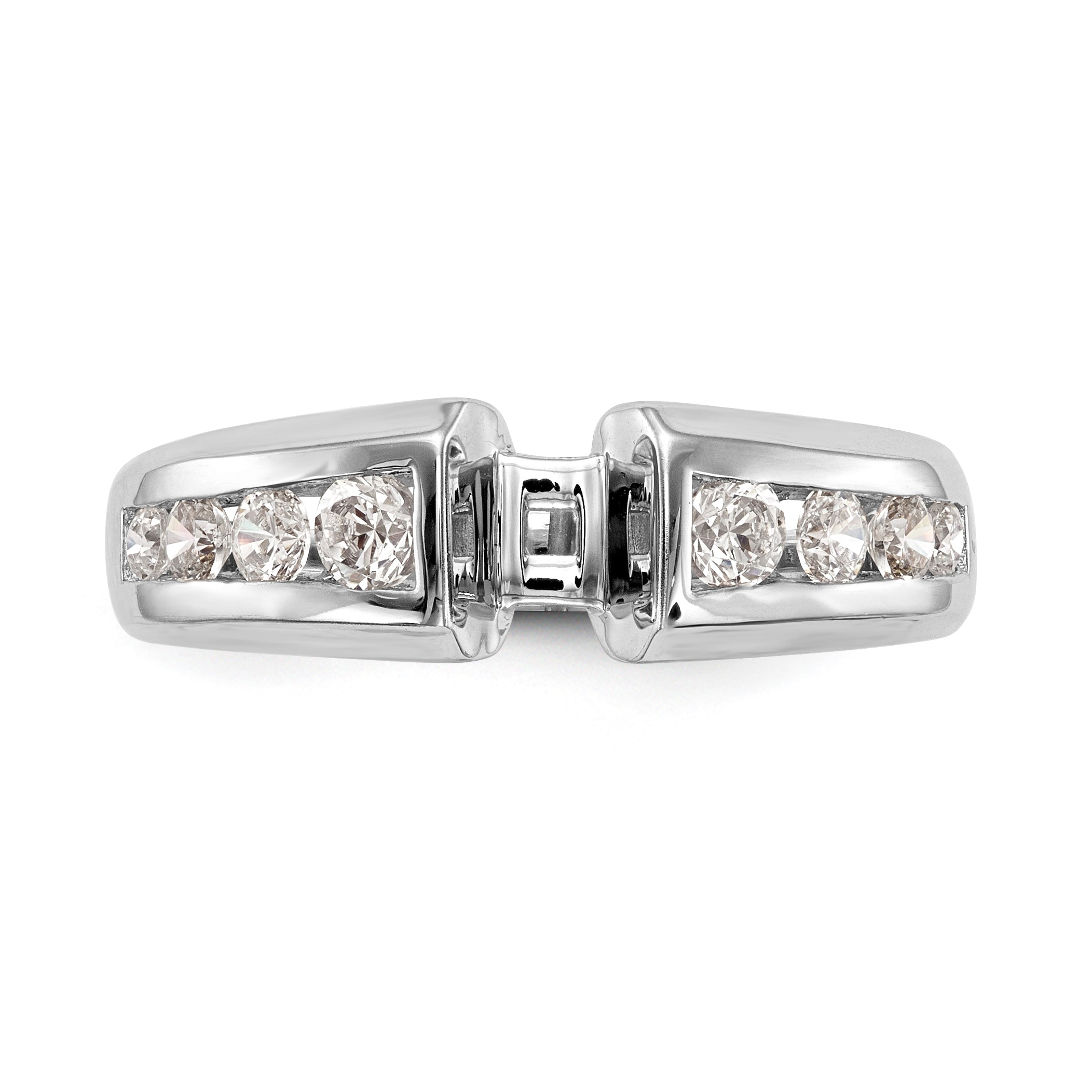 14K Weißgold Diamant-Verlobungsring mit Krappenfassung