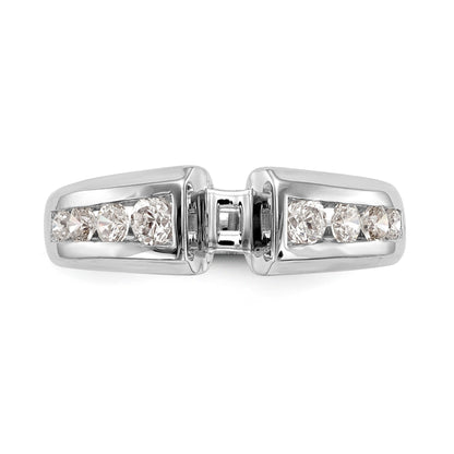 14K Weißgold Diamant-Verlobungsring mit Krappenfassung
