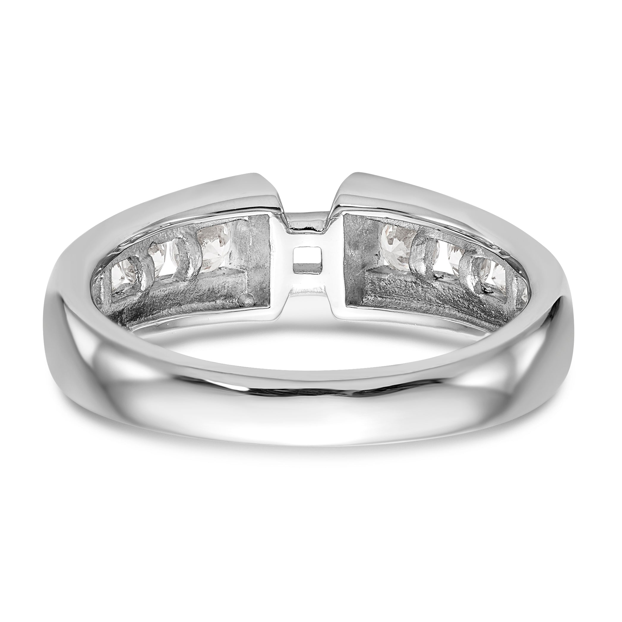 14K Weißgold Diamant-Verlobungsring mit Krappenfassung