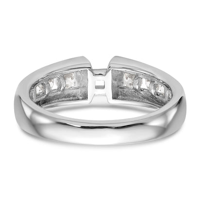 14K Weißgold Diamant-Verlobungsring mit Krappenfassung