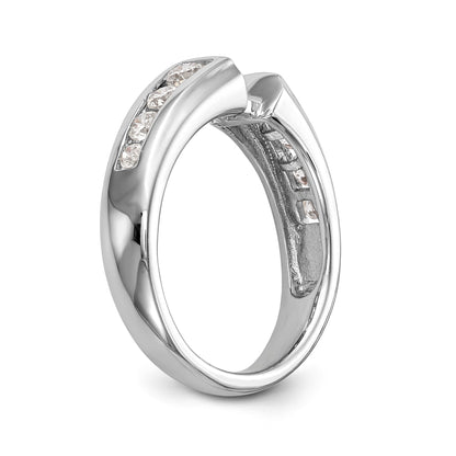 14K Weißgold Diamant-Verlobungsring mit Krappenfassung