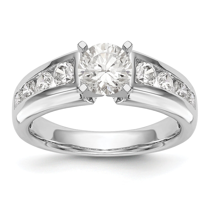 14K Weißgold Diamant-Verlobungsring mit Krappenfassung