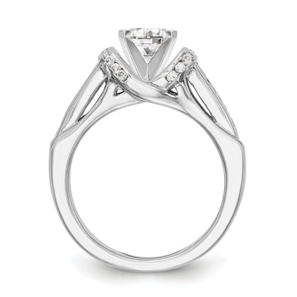 14K Weißgold Diamant-Verlobungsring mit Krappenfassung