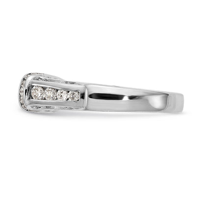 14K Weißgold Diamant-Verlobungsring mit Krappenfassung