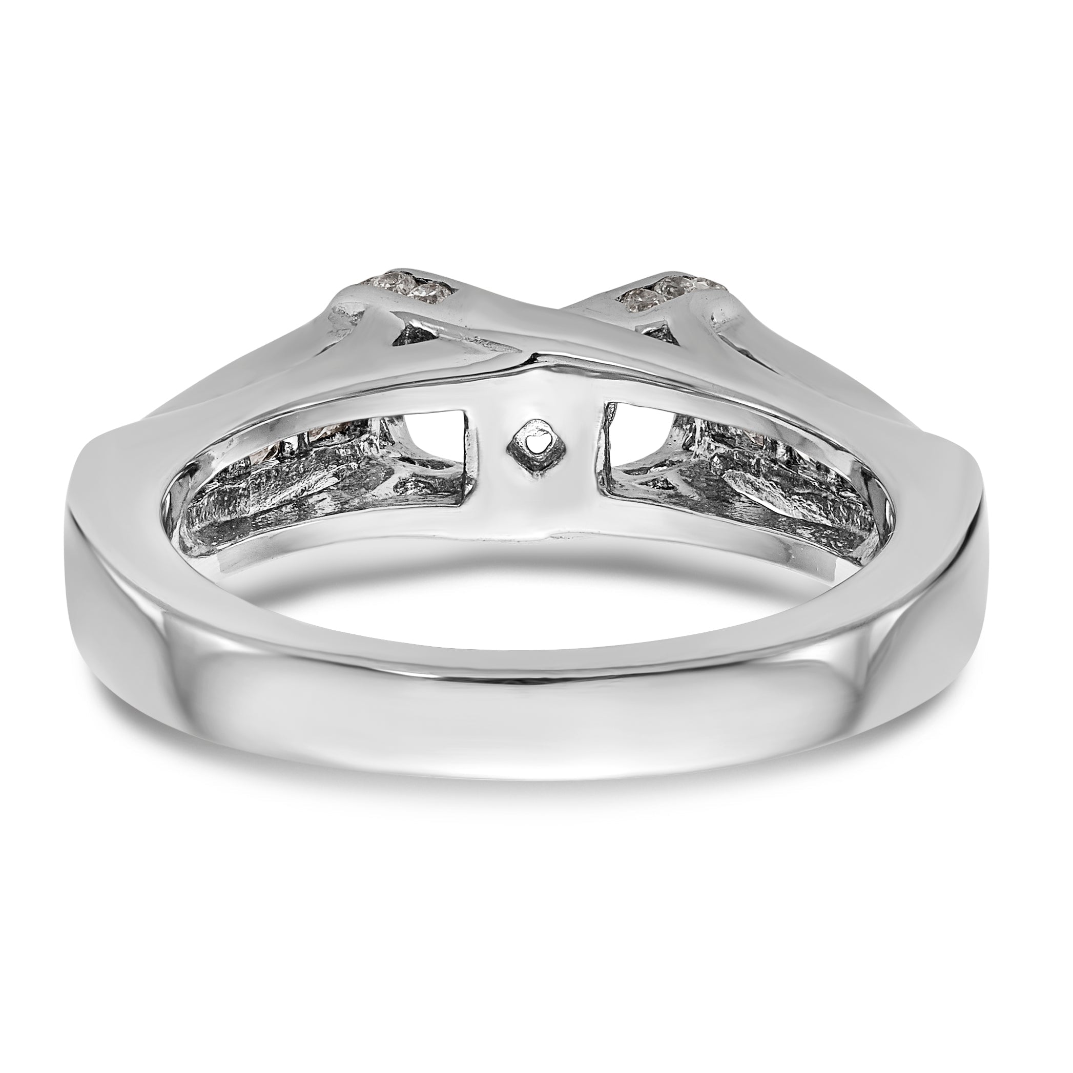 14K Weißgold Diamant-Verlobungsring mit Krappenfassung