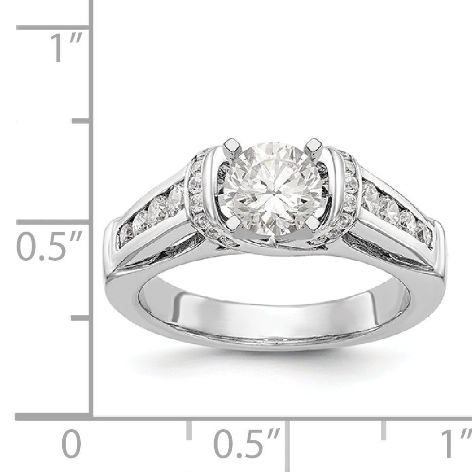 14K Weißgold Diamant-Verlobungsring mit Krappenfassung