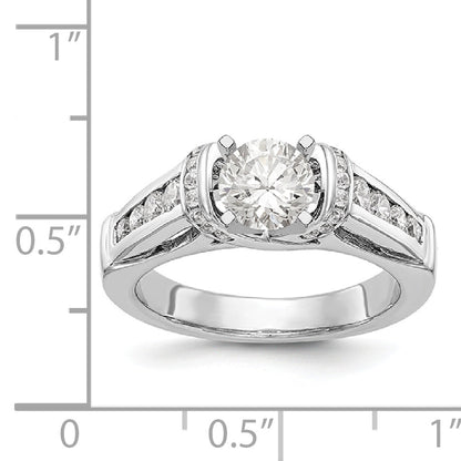 14K Weißgold Diamant-Verlobungsring mit Krappenfassung
