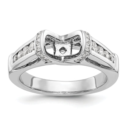 14K Weißgold Diamant-Verlobungsring mit Krappenfassung