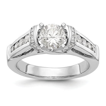14K Weißgold Diamant-Verlobungsring mit Krappenfassung