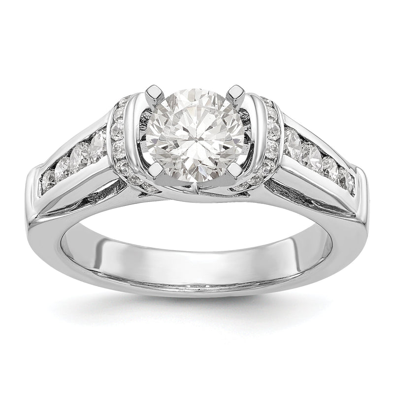 14K Weißgold Diamant-Verlobungsring mit Krappenfassung