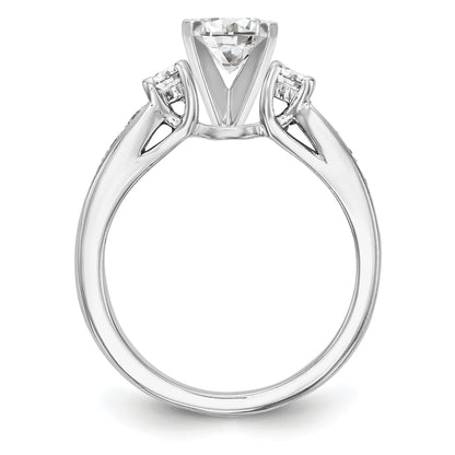 14K Weißgold Diamant-Verlobungsring mit Krappenfassung