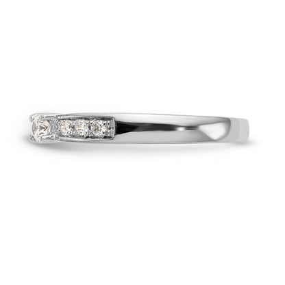 14K Weißgold Diamant-Verlobungsring mit Krappenfassung