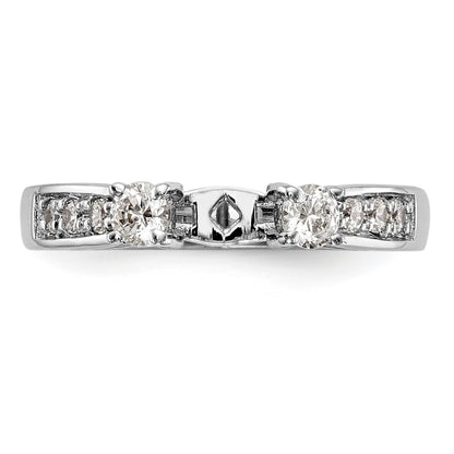 14K Weißgold Diamant-Verlobungsring mit Krappenfassung