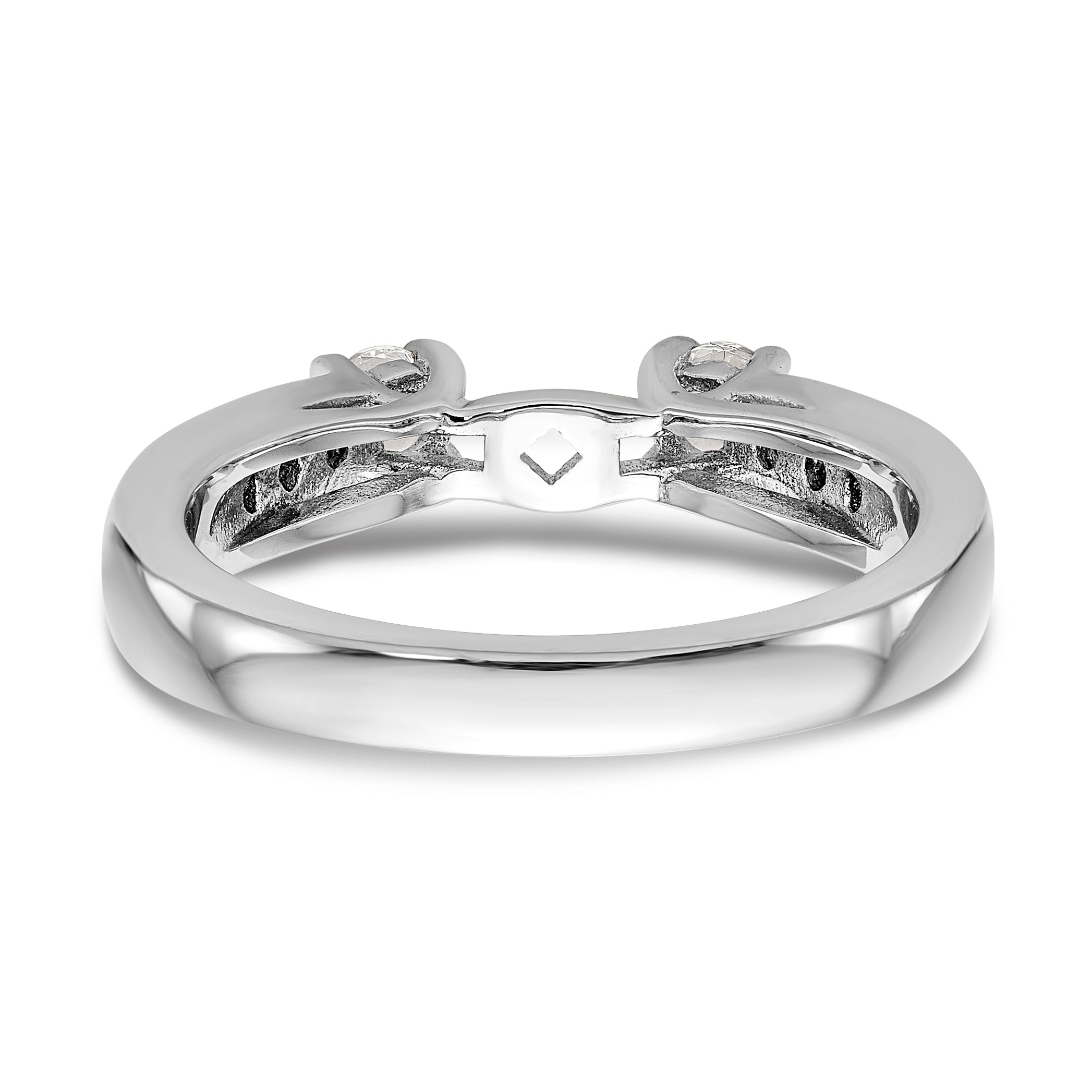 14K Weißgold Diamant-Verlobungsring mit Krappenfassung