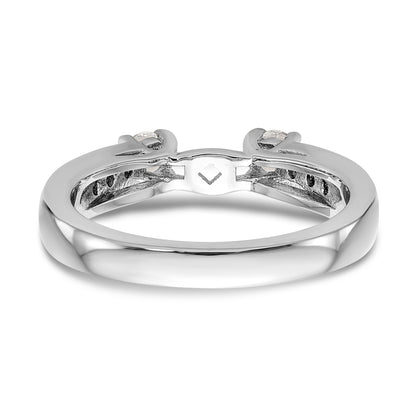 14K Weißgold Diamant-Verlobungsring mit Krappenfassung
