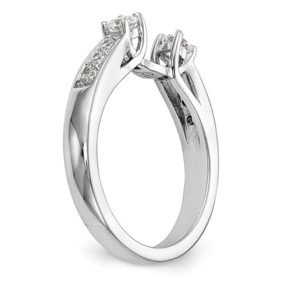 14K Weißgold Diamant-Verlobungsring mit Krappenfassung