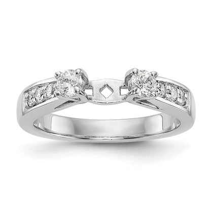 14K Weißgold Diamant-Verlobungsring mit Krappenfassung