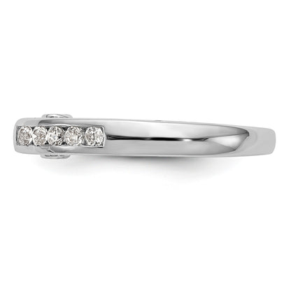 14K Weißgold Diamant-Verlobungsring mit Krappenfassung