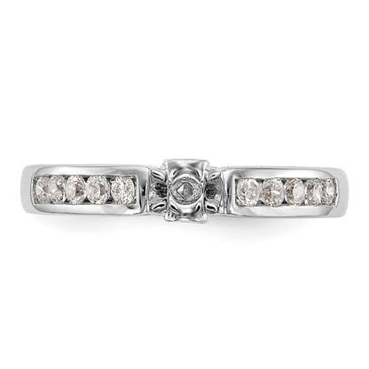 14K Weißgold Diamant-Verlobungsring mit Krappenfassung