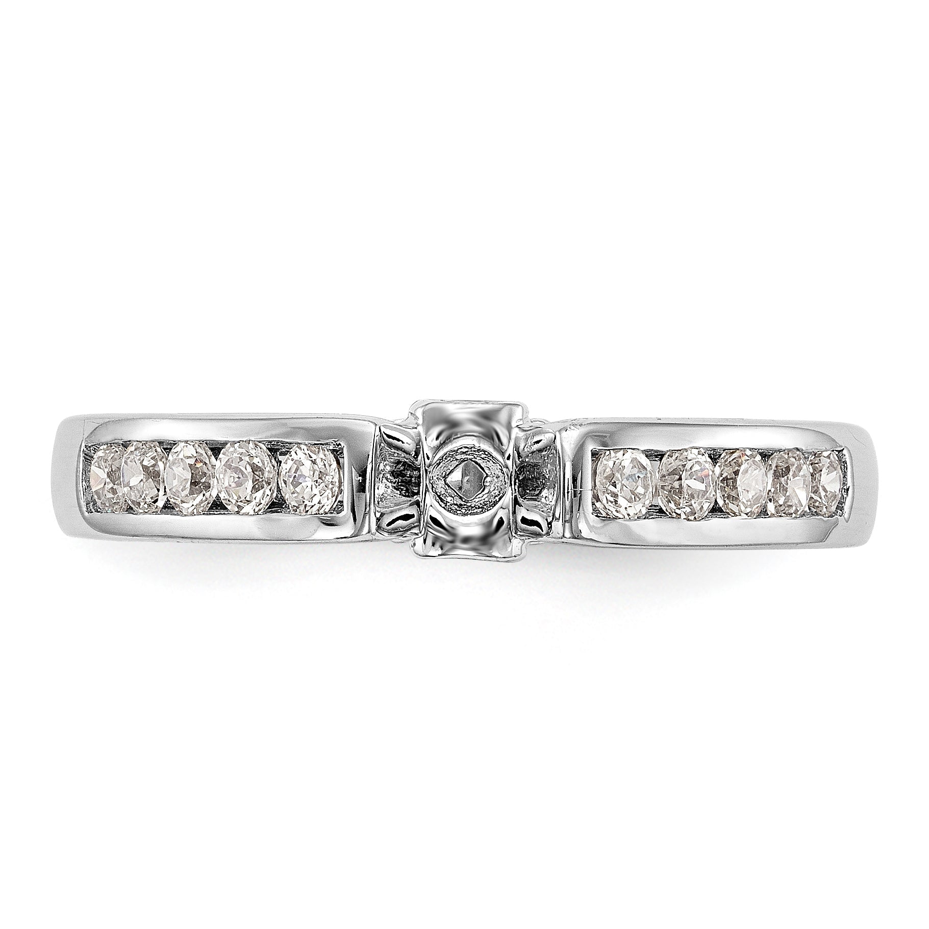 14K Weißgold Diamant-Verlobungsring mit Krappenfassung