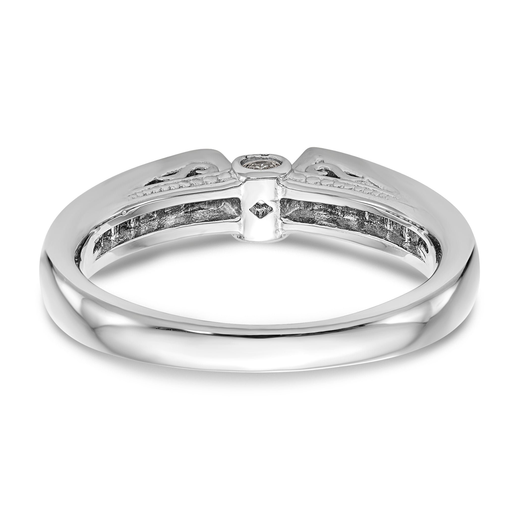14K Weißgold Diamant-Verlobungsring mit Krappenfassung