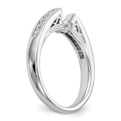 14K Weißgold Diamant-Verlobungsring mit Krappenfassung