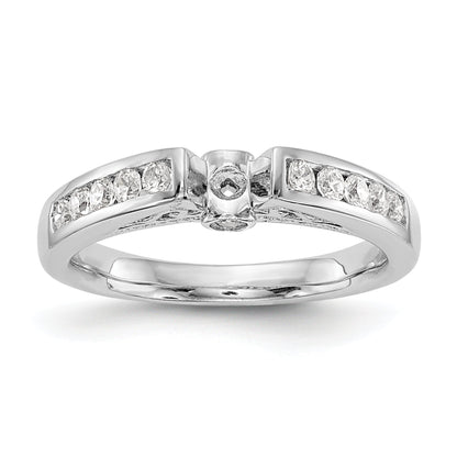 14K Weißgold Diamant-Verlobungsring mit Krappenfassung