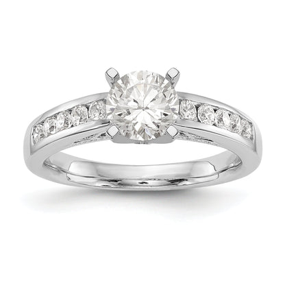 14K Weißgold Diamant-Verlobungsring mit Krappenfassung