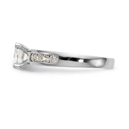 14K Weißgold Diamant-Verlobungsring mit Krappenfassung