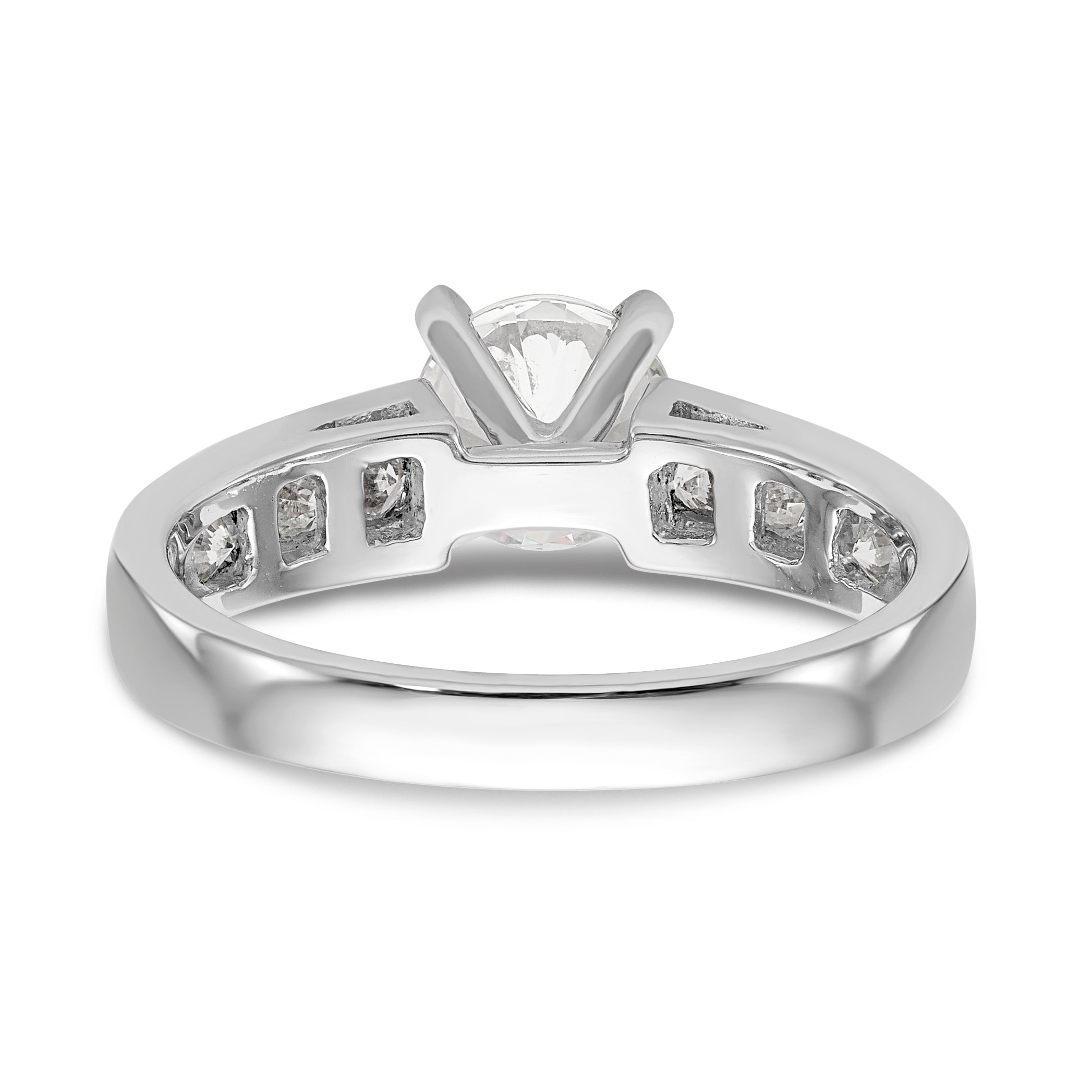 14K Weißgold Diamant-Verlobungsring mit Krappenfassung