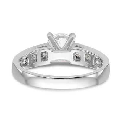 14K Weißgold Diamant-Verlobungsring mit Krappenfassung