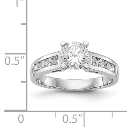14K Weißgold Diamant-Verlobungsring mit Krappenfassung