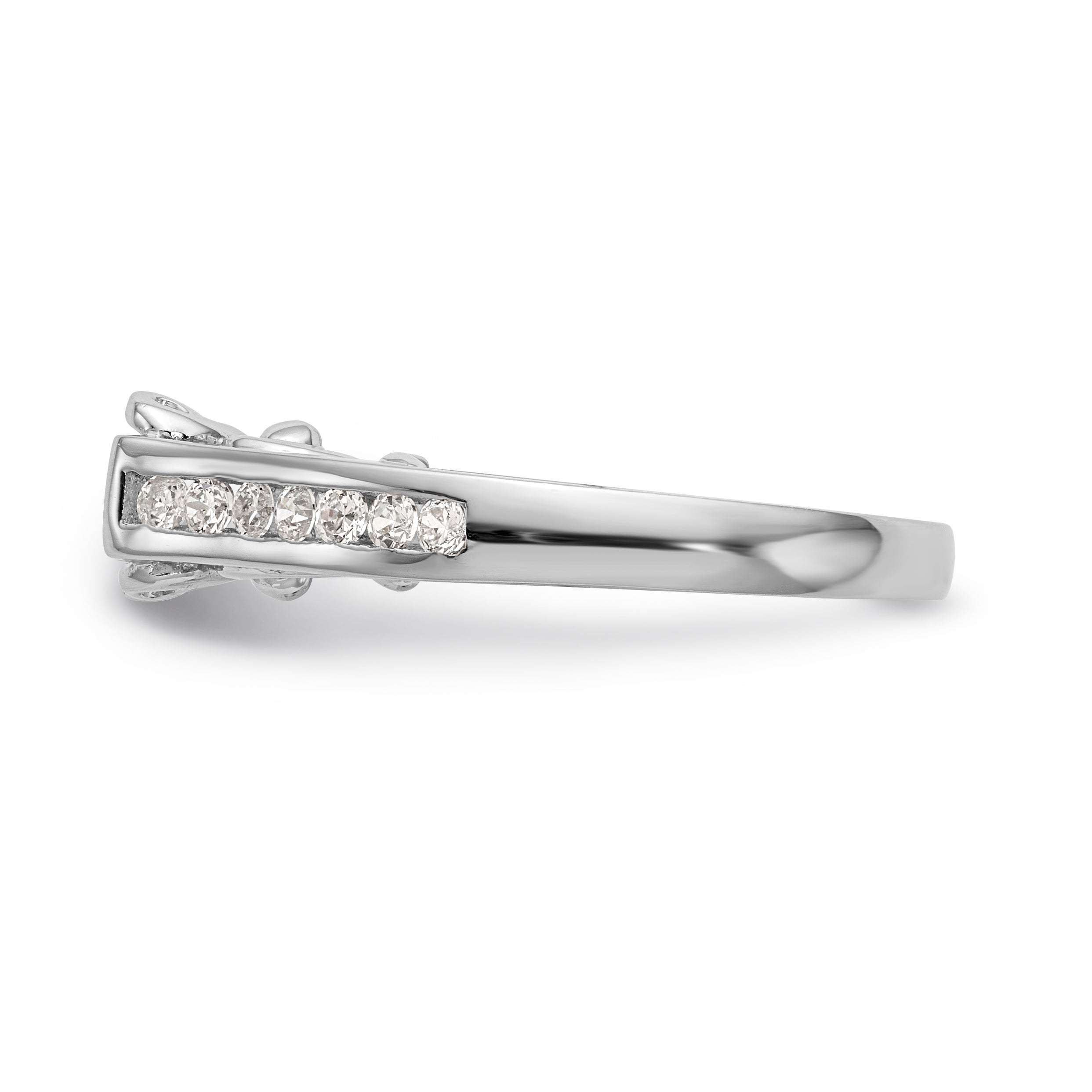 14K Weißgold Diamant-Verlobungsring mit Krappenfassung