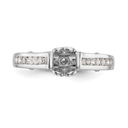 14K Weißgold Diamant-Verlobungsring mit Krappenfassung