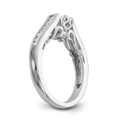 14K Weißgold Diamant-Verlobungsring mit Krappenfassung