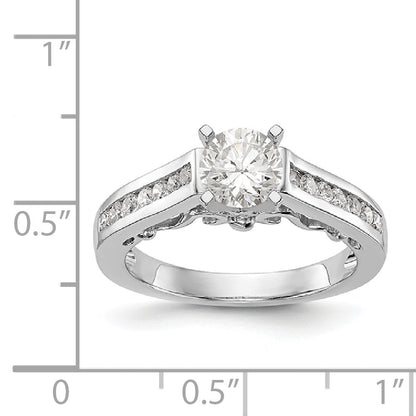 14K Weißgold Diamant-Verlobungsring mit Krappenfassung