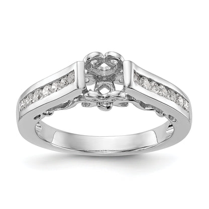 14K Weißgold Diamant-Verlobungsring mit Krappenfassung