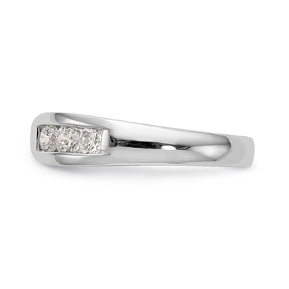 14K Weißgold Diamant-Verlobungsring mit Krappenfassung