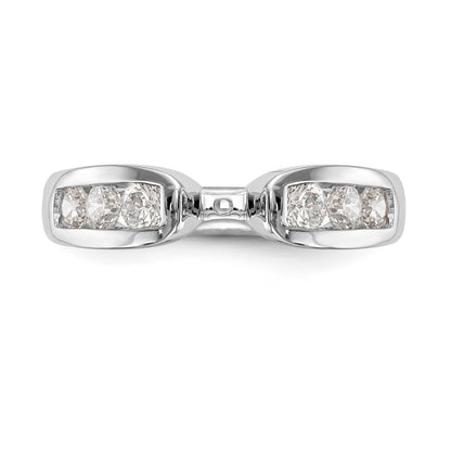 14K Weißgold Diamant-Verlobungsring mit Krappenfassung