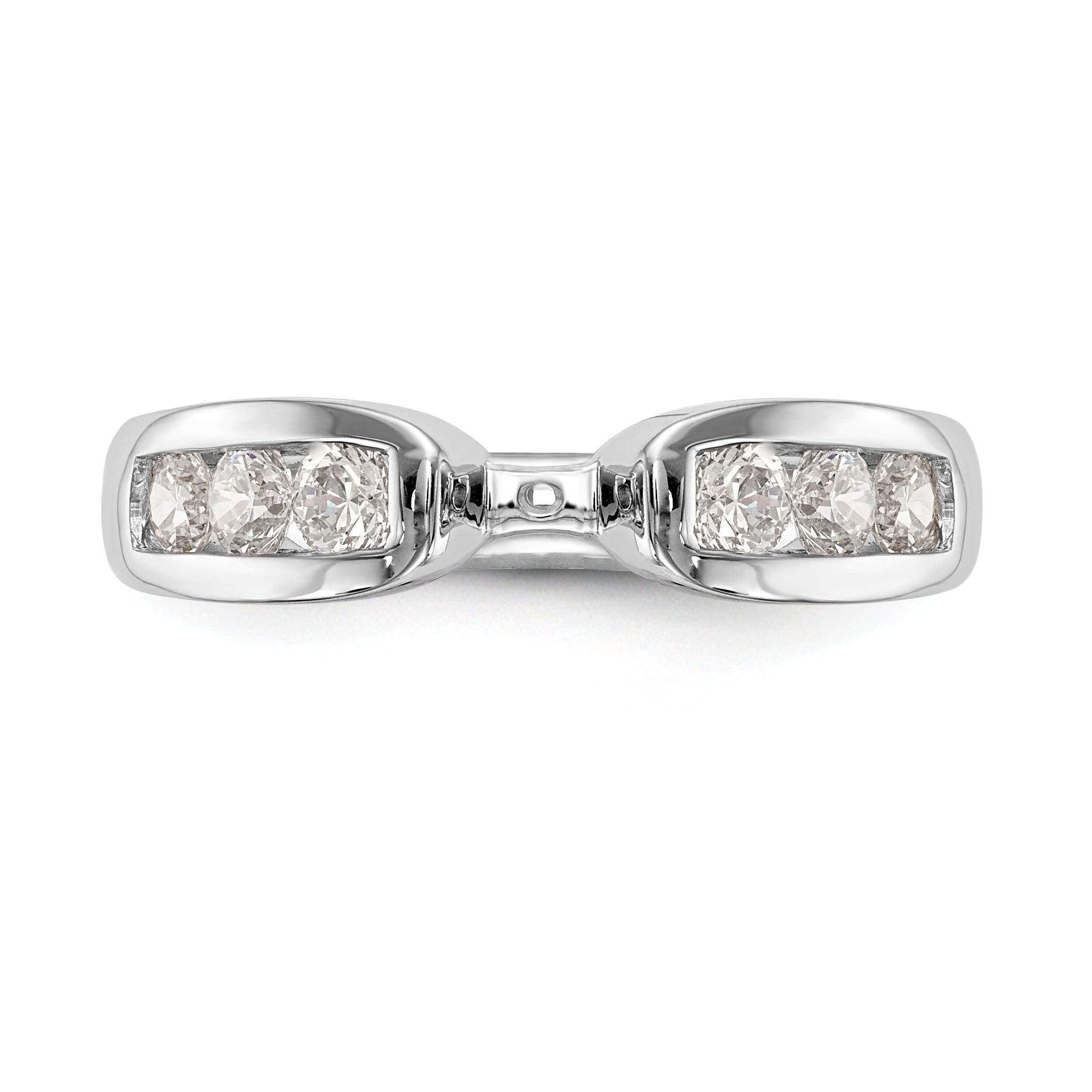 14K Weißgold Diamant-Verlobungsring mit Krappenfassung