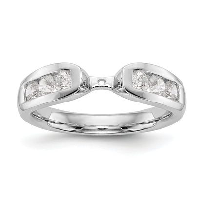 14K Weißgold Verlobungsring mit Diamant in Krappenfassung
