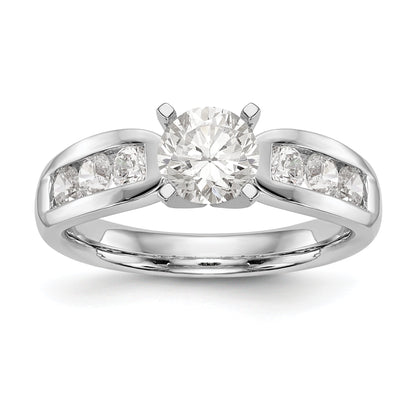 14K Weißgold Verlobungsring mit Diamant in Krappenfassung