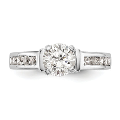 14K Weißgold Diamant-Verlobungsring mit Krappenfassung